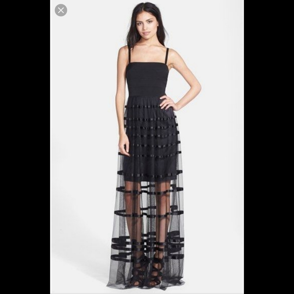 Vera Wang black illusion gown